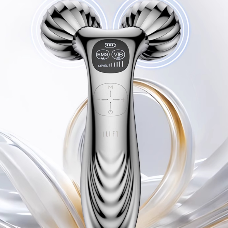 Microcurrent Jaw & Neck Roller with Eye Care Set