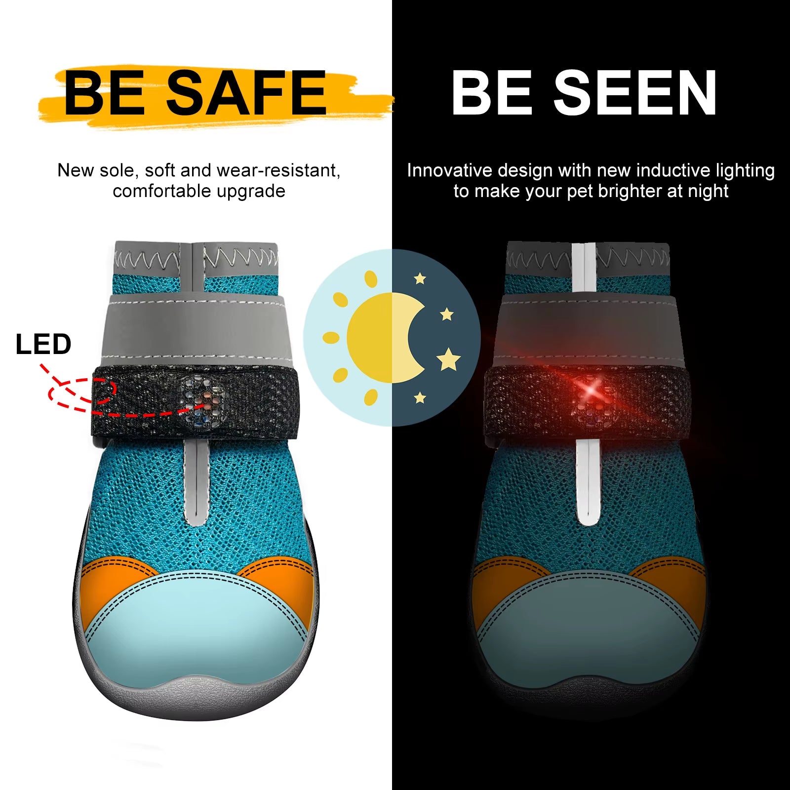 GlowTrek LED Dog Shoes