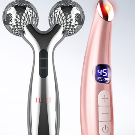 Microcurrent Jaw & Neck Roller with Eye Care Set