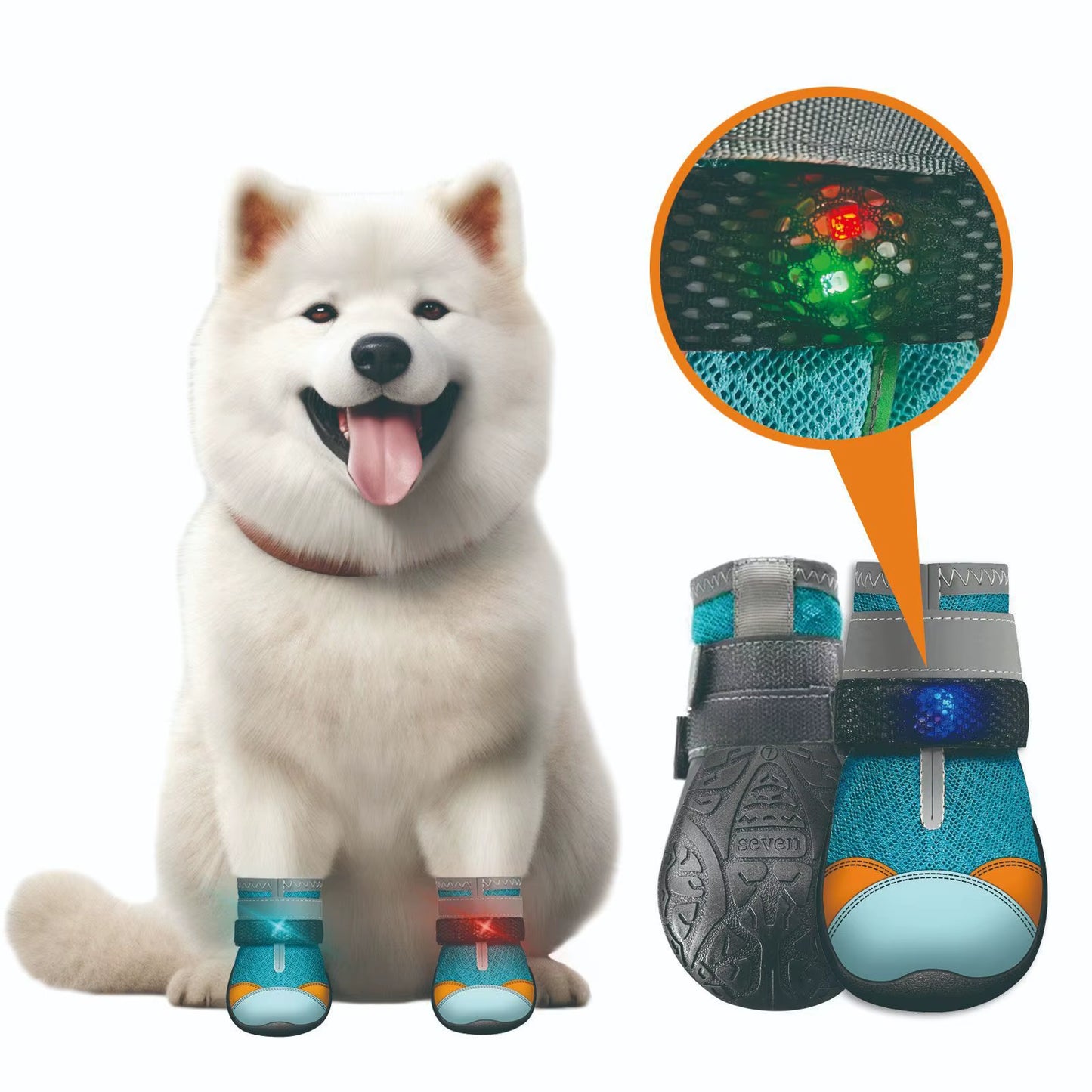 GlowTrek LED Dog Shoes
